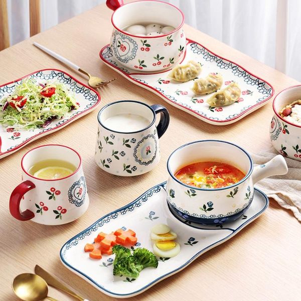 dishes & plates modern ceramic plate tableware set with american national style hand painted family western breakfast dish
dishes & plates modern ceramic plate tableware set with american national style hand painted family western breakfast dish