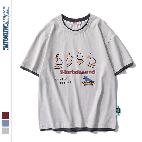 2021 new cartoon print youth summer men's wear amerika grey short sleeve t-shirt for men and women, White
2021 new cartoon print youth summer men's wear amerika grey short sleeve t-shirt for men and women, White