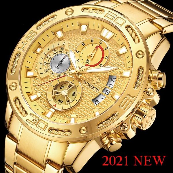 wristwatches 2021 men watches gold stainless steel quartz watch waterproof sport chronograph relogio masculino, Slivery;brown
wristwatches 2021 men watches gold stainless steel quartz watch waterproof sport chronograph relogio masculino, Slivery;brown