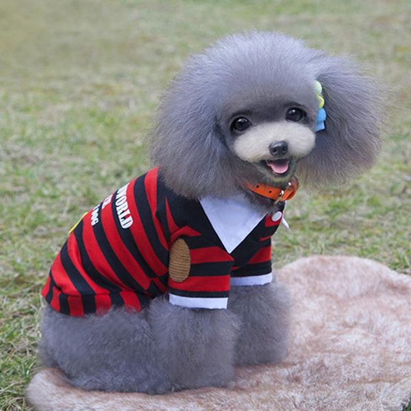 dog apparel design pet dogs shirts red/blue stripe cotton puppy brand t summer clothes for teddy chihuahua pd110
dog apparel design pet dogs shirts red/blue stripe cotton puppy brand t summer clothes for teddy chihuahua pd110