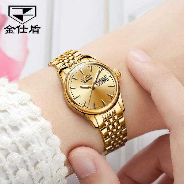 watch jin shidun fashion mechanical women's waterproof, Slivery;brown
watch jin shidun fashion mechanical women's waterproof, Slivery;brown