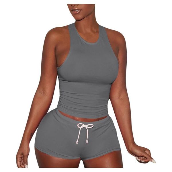 women's tracksuits women two piece set crop tank shorts summer autumn slim tracksuit sleeveless casual outfit lady clothes femme #t1g, Gray
women's tracksuits women two piece set crop tank shorts summer autumn slim tracksuit sleeveless casual outfit lady clothes femme #t1g, Gray