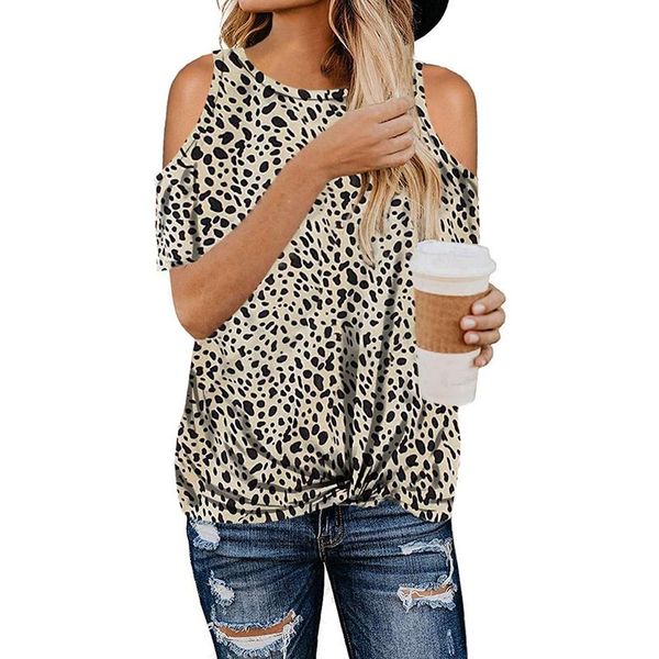 women's blouses & shirts womens and women summer leopard print cold shoulder blouse plus size ladies camisas mujer blusas, White
women's blouses & shirts womens and women summer leopard print cold shoulder blouse plus size ladies camisas mujer blusas, White