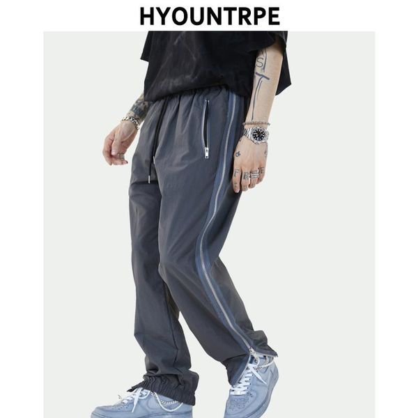 men's pants hip hop loose fit elastic waist fashion side zipper ankle sweat mens casual drawstring sportwear joggers, Black
men's pants hip hop loose fit elastic waist fashion side zipper ankle sweat mens casual drawstring sportwear joggers, Black