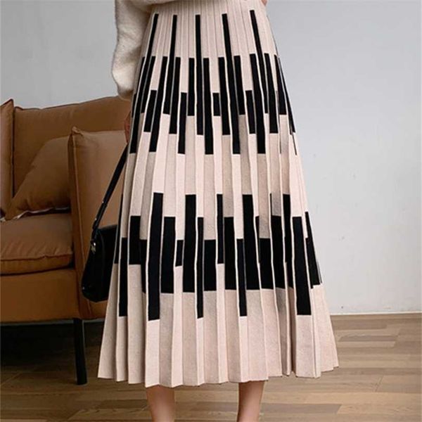 tigena soft knitted midi skirt women fashion autumn winter vintage striped a line high waist pleated long female 211119, Black
tigena soft knitted midi skirt women fashion autumn winter vintage striped a line high waist pleated long female 211119, Black