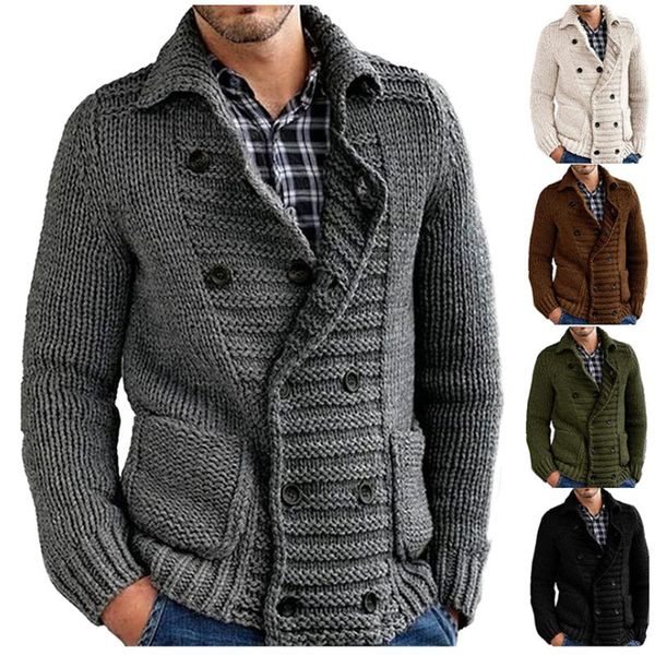 men's sweaters autumn cardigan double breasted lapel long sleeve thiock warm stretchy casual simple fashion knitting male sweater, White;black
men's sweaters autumn cardigan double breasted lapel long sleeve thiock warm stretchy casual simple fashion knitting male sweater, White;black