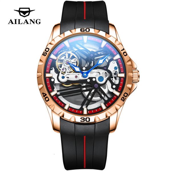 ailang automatic mechanical watches men sile tape rose gold case transparent skeleton gentlemen luxury relogio masculino, Slivery;brown
ailang automatic mechanical watches men sile tape rose gold case transparent skeleton gentlemen luxury relogio masculino, Slivery;brown