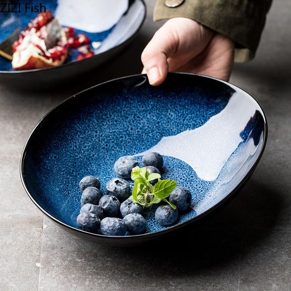 bowls 8 inches irregular ceramics fruit salad bowl blue noodle soup dinner creative home kitchen decorative tableware
bowls 8 inches irregular ceramics fruit salad bowl blue noodle soup dinner creative home kitchen decorative tableware