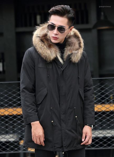 men's leather & faux coat winter jacket real raccoon fur parka men clothes 2021 male warm parkas plus size veste p-p8238c my1854, Black
men's leather & faux coat winter jacket real raccoon fur parka men clothes 2021 male warm parkas plus size veste p-p8238c my1854, Black