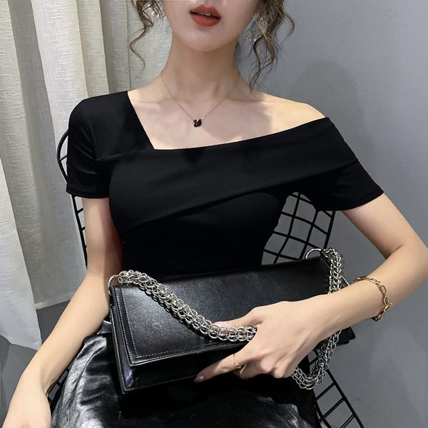 european clothes fashion asymmetrical hollow out t-shirt women 2021 new summer back ropa mujer bottoming shirt tees t02210, White
european clothes fashion asymmetrical hollow out t-shirt women 2021 new summer back ropa mujer bottoming shirt tees t02210, White