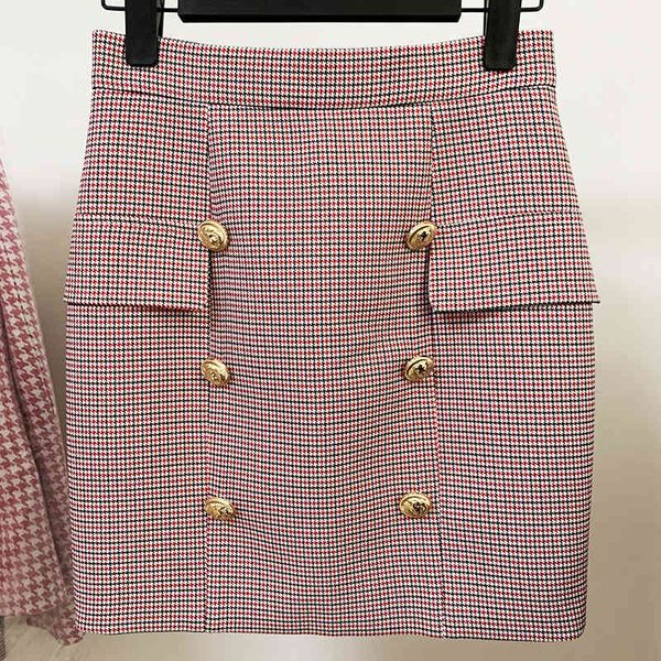 high street est fashion designer skirt women's lion buttons houndstooth mini 210521, Black
high street est fashion designer skirt women's lion buttons houndstooth mini 210521, Black
