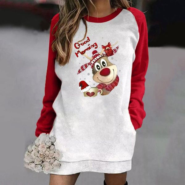 casual dresses 40# ladies xmas mini dress contrast color long sleeve loose christmas print ruffle pocket oversized patchwork o-neck, Black;gray
casual dresses 40# ladies xmas mini dress contrast color long sleeve loose christmas print ruffle pocket oversized patchwork o-neck, Black;gray