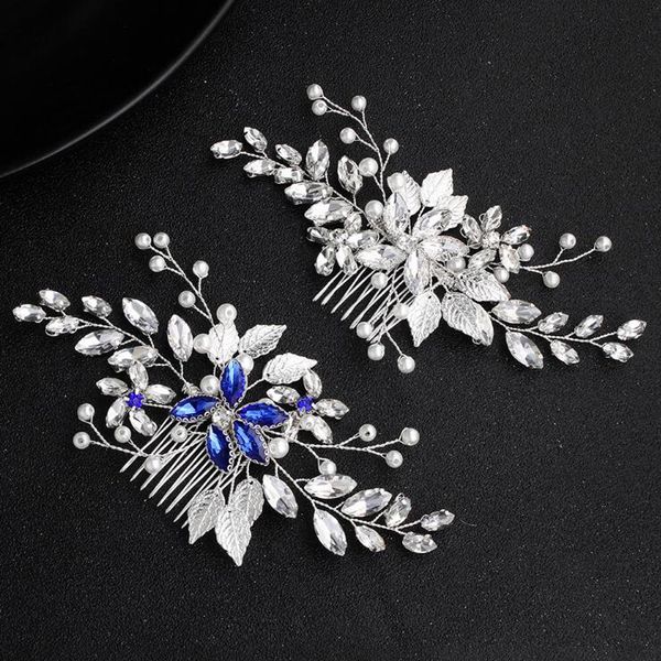leaf hair combs silver blue crystal rhinestones wedding hair accessories pearl women bridal hair jewelry tiara ornament
leaf hair combs silver blue crystal rhinestones wedding hair accessories pearl women bridal hair jewelry tiara ornament