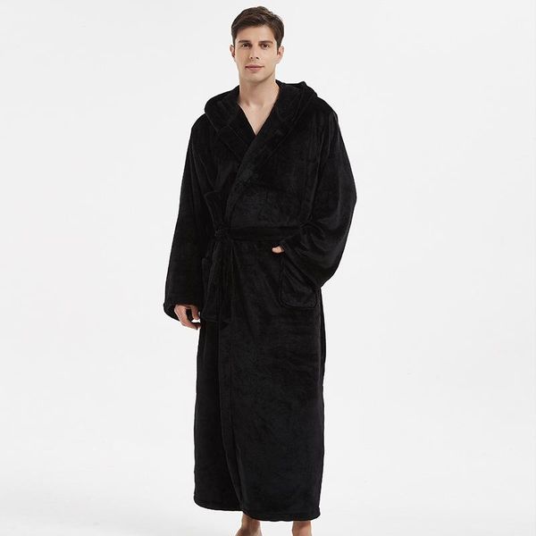 men's sleepwear winter long bathrobe flannel warm male kimono robe gown hooded coral fleece nightwear casual home clothes, Black;brown
men's sleepwear winter long bathrobe flannel warm male kimono robe gown hooded coral fleece nightwear casual home clothes, Black;brown