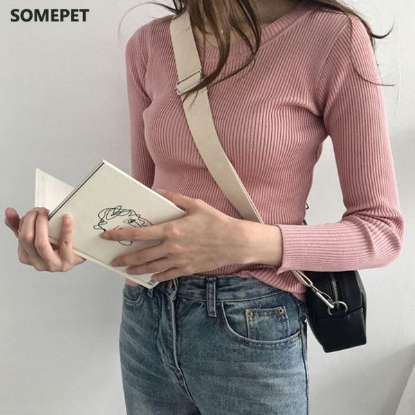 women's sweaters fall pink knitted sweater clothes black korean pullover vintage white winter thin woman autumn jumper, White;black
women's sweaters fall pink knitted sweater clothes black korean pullover vintage white winter thin woman autumn jumper, White;black