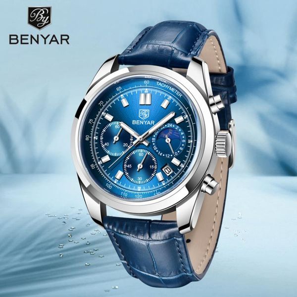 wristwatches 2021 benyar men watch casual fashion luminous clock quartz chronograph relogio masculino, Slivery;brown
wristwatches 2021 benyar men watch casual fashion luminous clock quartz chronograph relogio masculino, Slivery;brown