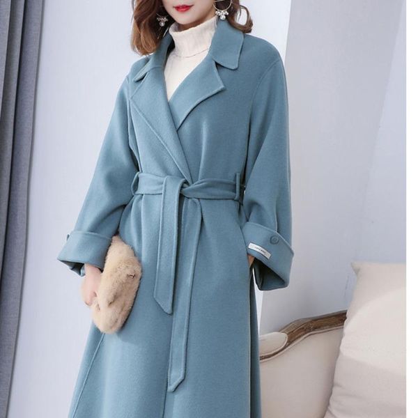 women's wool & blends long woolen coat women trench with belt female overcoat 2021 xs xxl winter cloak blue black solid color loose v-n
women's wool & blends long woolen coat women trench with belt female overcoat 2021 xs xxl winter cloak blue black solid color loose v-n