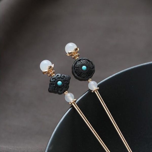 hair clips & barrettes classical carved ebony flower long hairpin stick metal pins accessories women banquet jewelry with stone beads, Golden;silver
hair clips & barrettes classical carved ebony flower long hairpin stick metal pins accessories women banquet jewelry with stone beads, Golden;silver