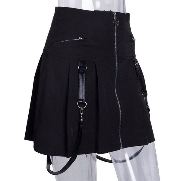 skirts women mini punk gothic hip hop club aline high waist solid zipper button rock summer female fashion cool goth skirt, Black
skirts women mini punk gothic hip hop club aline high waist solid zipper button rock summer female fashion cool goth skirt, Black