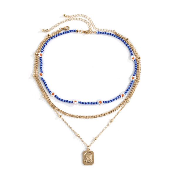 yamog portrait square brand pendant necklaces women multi layer splicing flower beaded clavicle chain bohemian woven contrast color neck jew, Silver
yamog portrait square brand pendant necklaces women multi layer splicing flower beaded clavicle chain bohemian woven contrast color neck jew, Silver