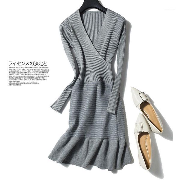 spring winter women slim knit dress temperament goddess ruffle bag hip tight sweater vestidos female b187 casual dresses, Black;gray
spring winter women slim knit dress temperament goddess ruffle bag hip tight sweater vestidos female b187 casual dresses, Black;gray