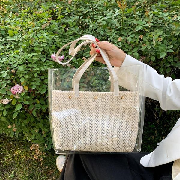 evening bags fashion women shoulder bag handbags casual transparent woven large capacity tote
evening bags fashion women shoulder bag handbags casual transparent woven large capacity tote