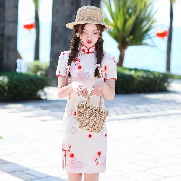 traditional rayon mandarin collar slim mini qipao vintage silk printed oriental female cheongsam chinese formal dress ethnic clothing, Red
traditional rayon mandarin collar slim mini qipao vintage silk printed oriental female cheongsam chinese formal dress ethnic clothing, Red