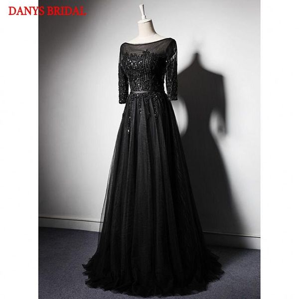 party dresses black long sleeve evening for wedding women beaded elegant bridal prom formal gowns, White;black
party dresses black long sleeve evening for wedding women beaded elegant bridal prom formal gowns, White;black
