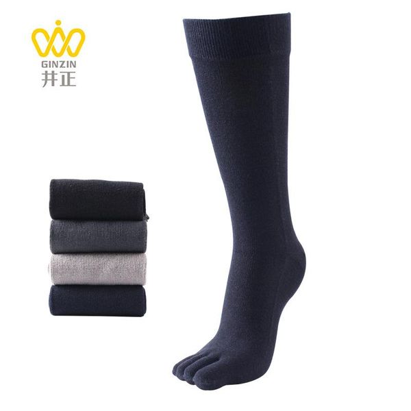 men's socks 4 pairs of cotton long tube five-finger japanese breathable sweating and split-toed, Black
men's socks 4 pairs of cotton long tube five-finger japanese breathable sweating and split-toed, Black