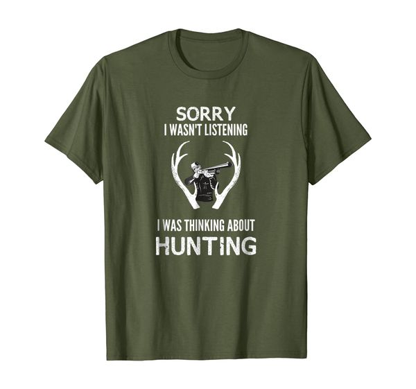 sorry i wasn't listening thinking about hunting t-shirt, White;black
sorry i wasn't listening thinking about hunting t-shirt, White;black
