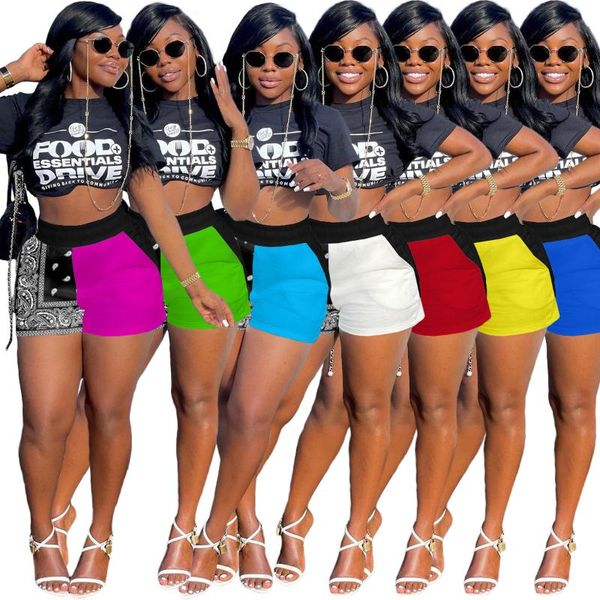women's pants & capris 2021 arrivals summer print patchwork high waist short jogger women clothing fashion casual trousers, Black;white
women's pants & capris 2021 arrivals summer print patchwork high waist short jogger women clothing fashion casual trousers, Black;white