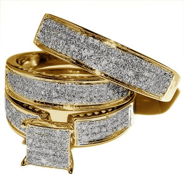 wedding rings fashion women's 3-piece ring geometric gold square micro-inlaid diamond simple girl anniversary jewelry, Slivery;golden
wedding rings fashion women's 3-piece ring geometric gold square micro-inlaid diamond simple girl anniversary jewelry, Slivery;golden