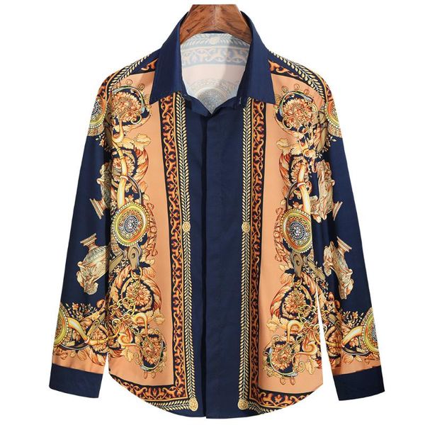 men's casual shirts button up shirt men 2021 fashion slim fit long sleeve mens dress party wedding baroque floral chemise homme, White;black
men's casual shirts button up shirt men 2021 fashion slim fit long sleeve mens dress party wedding baroque floral chemise homme, White;black