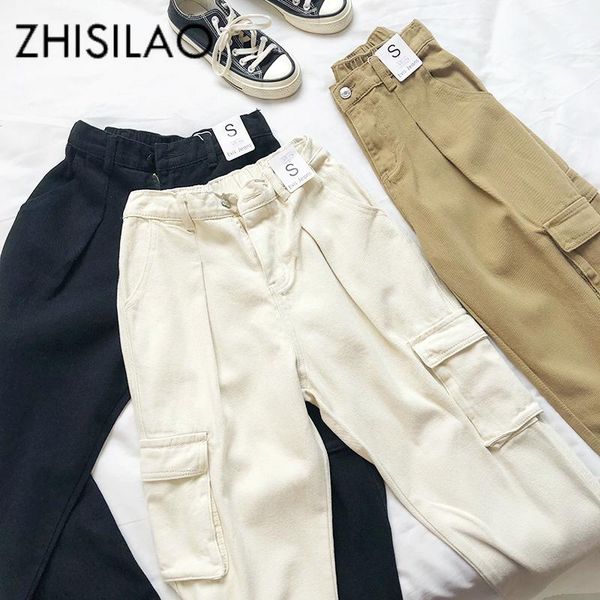 women's pants & capris high waist harem cargo women solid pocket straight trousers mujer boyfriend mom plus size chic street white blac, Black;white
women's pants & capris high waist harem cargo women solid pocket straight trousers mujer boyfriend mom plus size chic street white blac, Black;white