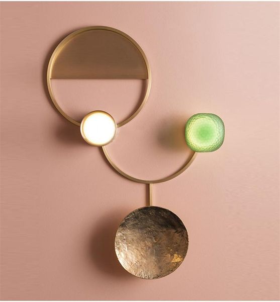 wall lamp creative copper glass shop corridor aisle bedroom bedside designer background home light h150w 
wall lamp creative copper glass shop corridor aisle bedroom bedside designer background home light h150w