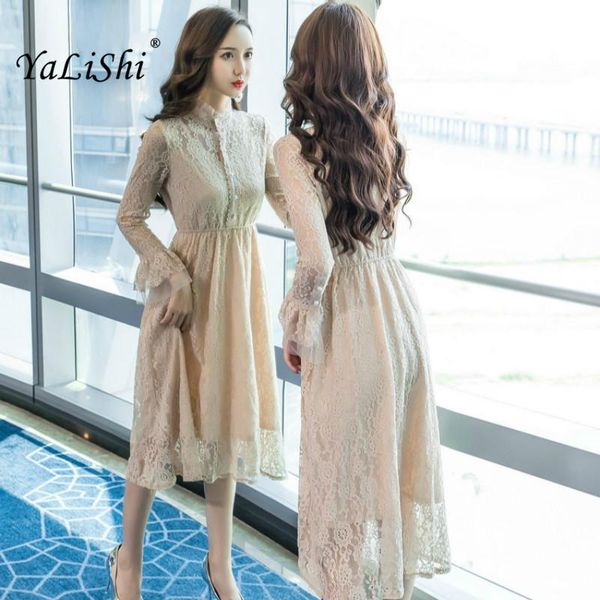 casual dresses women solid a-line dress autumn black long flare sleeve stand knee-length modis elegant party kawaii lace ladies, Black;gray
casual dresses women solid a-line dress autumn black long flare sleeve stand knee-length modis elegant party kawaii lace ladies, Black;gray