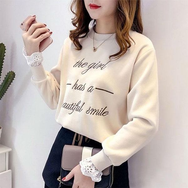 women's hoodies & sweatshirts fake two women loose autumn winter korean letter embroidery long-sleeved sweatshirt double-sided fleece, Black
women's hoodies & sweatshirts fake two women loose autumn winter korean letter embroidery long-sleeved sweatshirt double-sided fleece, Black