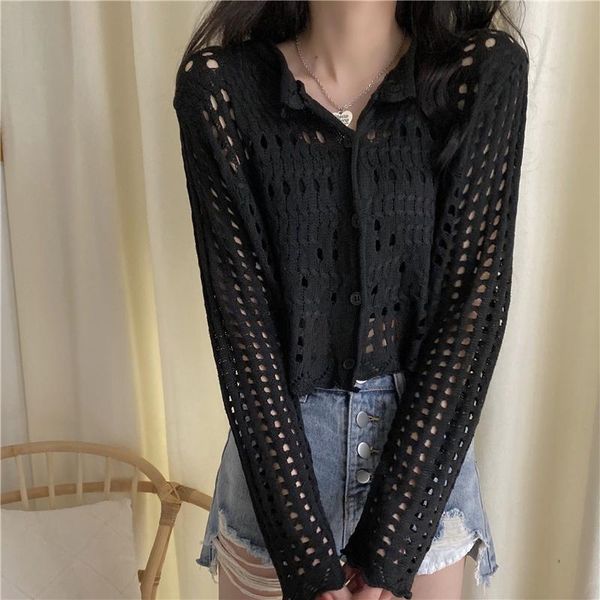 women's blouses & shirts zoki knit women short shirt spring black long sleeve hollow out ladies blouse korean casual summer white 2
women's blouses & shirts zoki knit women short shirt spring black long sleeve hollow out ladies blouse korean casual summer white 2