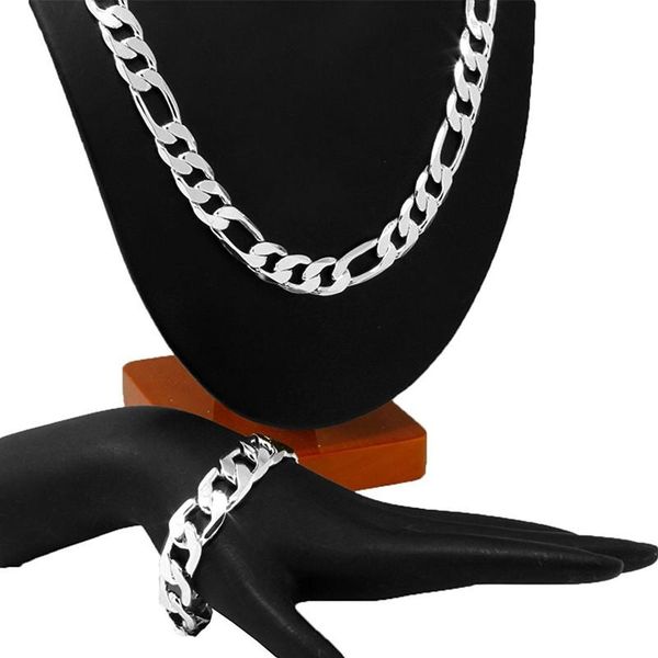 earrings & necklace mens jewelry sets white gold filled 10mm italian figaro link chain bracelet 24 8.66 inches, Silver
earrings & necklace mens jewelry sets white gold filled 10mm italian figaro link chain bracelet 24 8.66 inches, Silver