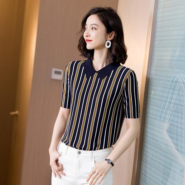 summer autumn office lady knitted striped print short-sleeved sweater loose turn-collar women pullover jl-hy2023 women's sweaters, White;black
summer autumn office lady knitted striped print short-sleeved sweater loose turn-collar women pullover jl-hy2023 women's sweaters, White;black