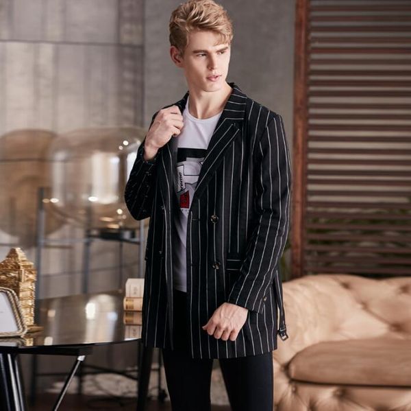 double breasted suits men stripe blazer masculino slim fit casaco jaqueta masculina middle length coats mens jacket black beige men's &, White;black
double breasted suits men stripe blazer masculino slim fit casaco jaqueta masculina middle length coats mens jacket black beige men's &, White;black