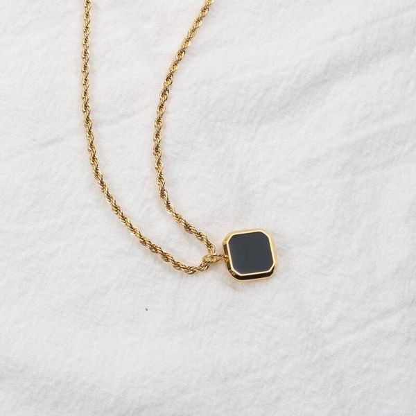 pendant necklaces european fashion jewelry simple luxury design black agate necklace titanium stainless steel, Silver
pendant necklaces european fashion jewelry simple luxury design black agate necklace titanium stainless steel, Silver
