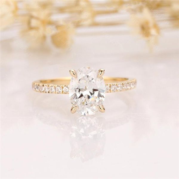 randh 1.5 8*6mm oval cut au585 14k moissanite rings for women solitaire ring band stone 4 prong set women's engagement cluster, Golden;silver
randh 1.5 8*6mm oval cut au585 14k moissanite rings for women solitaire ring band stone 4 prong set women's engagement cluster, Golden;silver