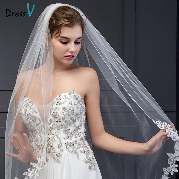 bridal veils dressv wedding veil one layer applique edge fingertip with comb accessories, Black
bridal veils dressv wedding veil one layer applique edge fingertip with comb accessories, Black