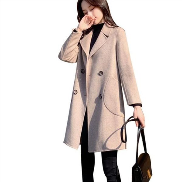 women's wool & blends woolen women jacket coat long loose blend outerwear 2021 autumn winter overcoat female ladies coats jackets cloth, Black
women's wool & blends woolen women jacket coat long loose blend outerwear 2021 autumn winter overcoat female ladies coats jackets cloth, Black