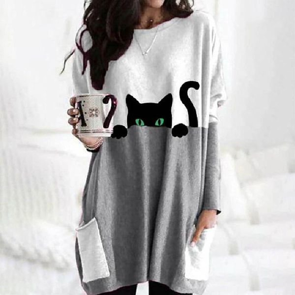 women's t-shirt harajuku woman tshirts women o-neck plus size cat printing pullover long sleeve t shirt femme t-shirts blusas para muj, White
women's t-shirt harajuku woman tshirts women o-neck plus size cat printing pullover long sleeve t shirt femme t-shirts blusas para muj, White
