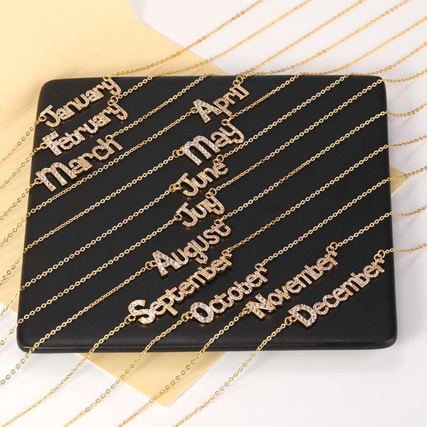 pendant necklaces minimalism fine month necklace for women girl fashion letter zircon jewelry clavicle chain birthday gift, Silver
pendant necklaces minimalism fine month necklace for women girl fashion letter zircon jewelry clavicle chain birthday gift, Silver