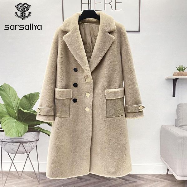 women's fur & faux wool coat winter women long cashmere female jacket 2021 thick warm clothes blends autumn woolen elegant for ladies, Black
women's fur & faux wool coat winter women long cashmere female jacket 2021 thick warm clothes blends autumn woolen elegant for ladies, Black