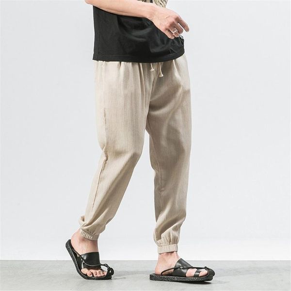 men's pants men casual slim sports ankle-length linen trousers baggy harem solid color long pant pantalones cortos de hombre, Black
men's pants men casual slim sports ankle-length linen trousers baggy harem solid color long pant pantalones cortos de hombre, Black