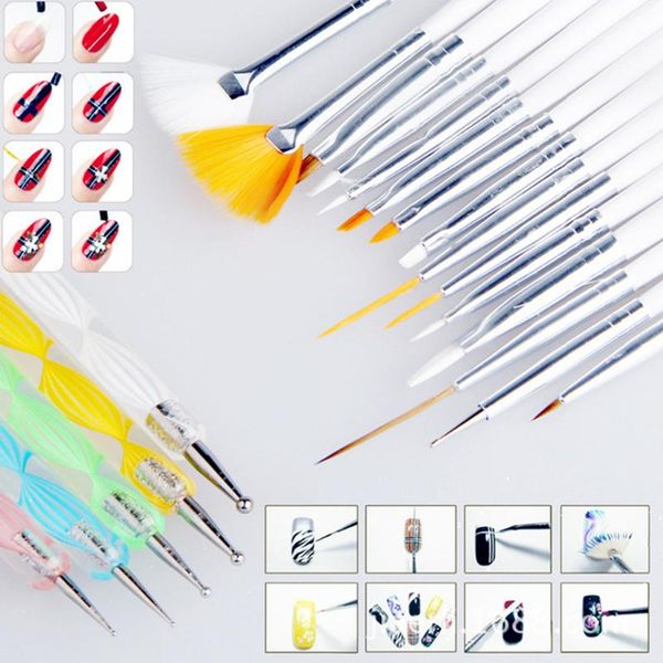 dotting tools 20 sets nail art brush liner fan design acrylic builder flat painting drawing carving pen uv gel manicure tool set, Silver
dotting tools 20 sets nail art brush liner fan design acrylic builder flat painting drawing carving pen uv gel manicure tool set, Silver